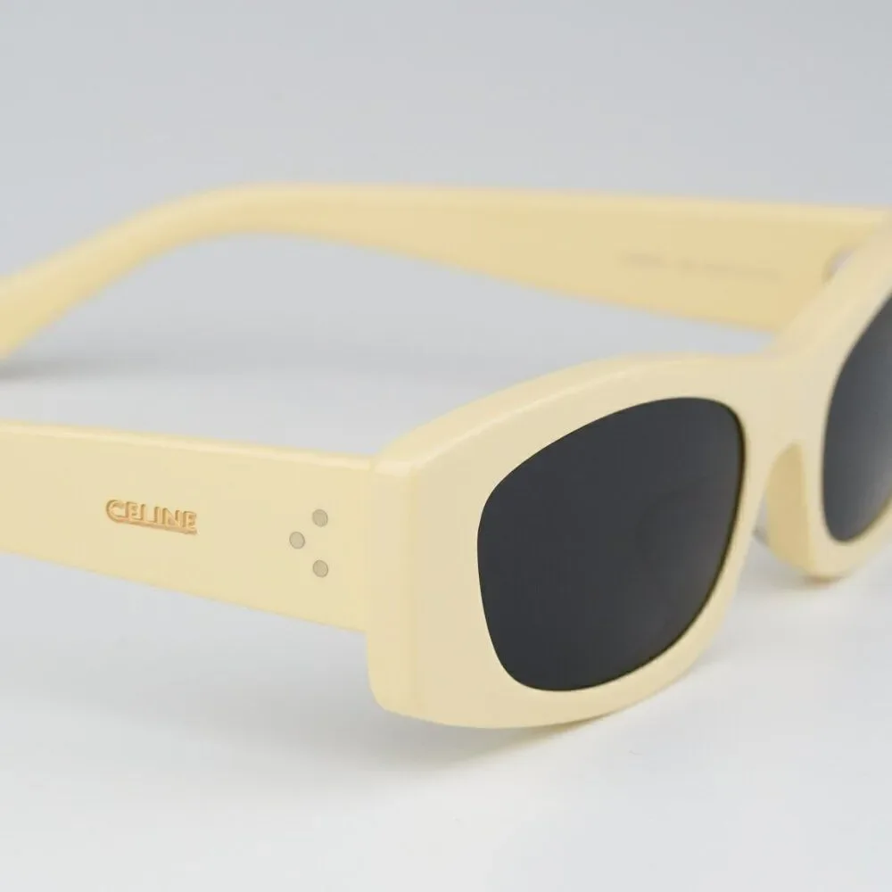 SALE! NEW Celine CL40245U 39A Butter Beige Smoke Geometric Unisex Sunglasses